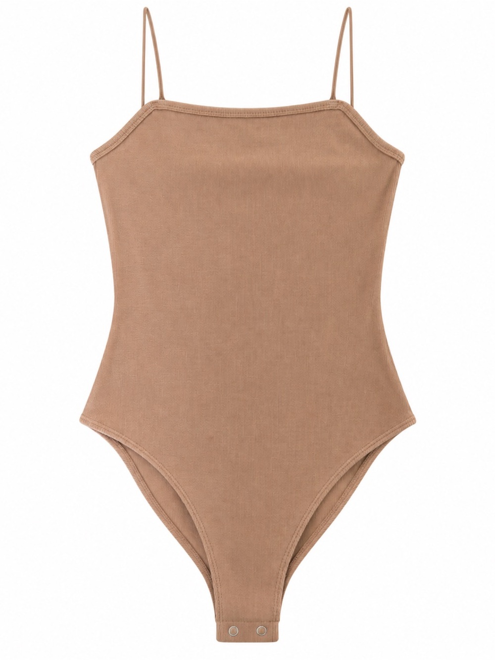 Wild Fable Peach Ribbed Square Neck Bodysuit Size XS